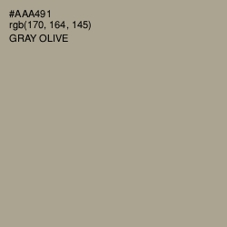 #AAA491 - Gray Olive Color Image