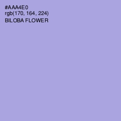 #AAA4E0 - Biloba Flower Color Image