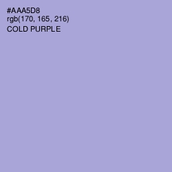 #AAA5D8 - Cold Purple Color Image