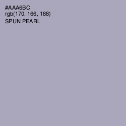 #AAA6BC - Spun Pearl Color Image