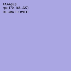 #AAA6E3 - Biloba Flower Color Image