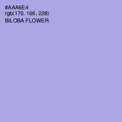 #AAA6E4 - Biloba Flower Color Image