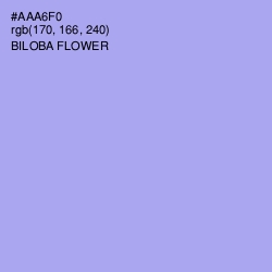 #AAA6F0 - Biloba Flower Color Image