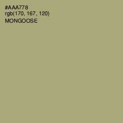 #AAA778 - Mongoose Color Image