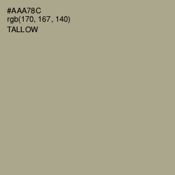 #AAA78C - Tallow Color Image