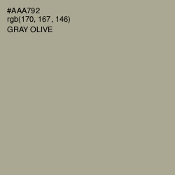 #AAA792 - Gray Olive Color Image