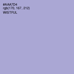 #AAA7D4 - Wistful Color Image
