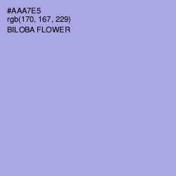 #AAA7E5 - Biloba Flower Color Image