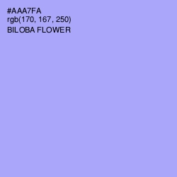 #AAA7FA - Biloba Flower Color Image