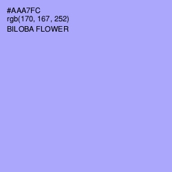 #AAA7FC - Biloba Flower Color Image