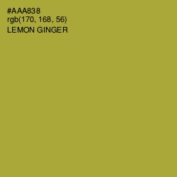 #AAA838 - Lemon Ginger Color Image