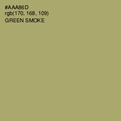 #AAA86D - Green Smoke Color Image