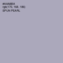 #AAA8BA - Spun Pearl Color Image