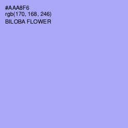 #AAA8F6 - Biloba Flower Color Image