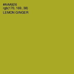 #AAA926 - Lemon Ginger Color Image