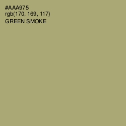#AAA975 - Green Smoke Color Image