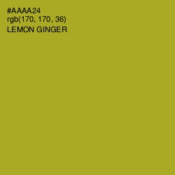 #AAAA24 - Lemon Ginger Color Image