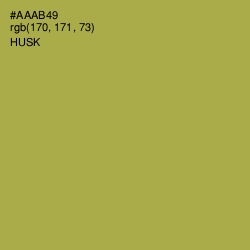 #AAAB49 - Husk Color Image