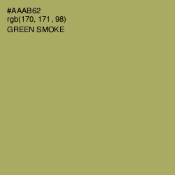 #AAAB62 - Green Smoke Color Image