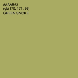 #AAAB63 - Green Smoke Color Image