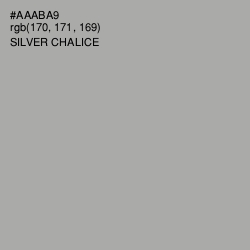 #AAABA9 - Silver Chalice Color Image