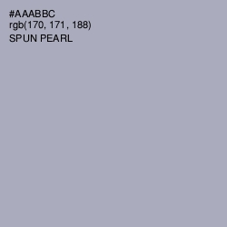 #AAABBC - Spun Pearl Color Image
