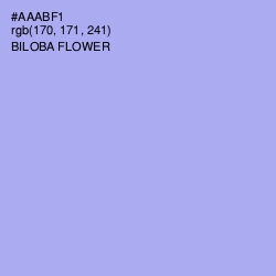 #AAABF1 - Biloba Flower Color Image