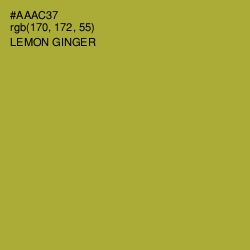 #AAAC37 - Lemon Ginger Color Image