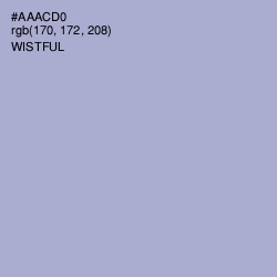 #AAACD0 - Wistful Color Image
