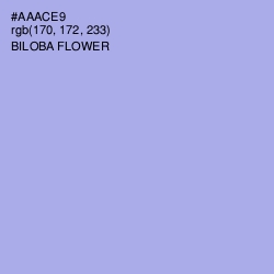 #AAACE9 - Biloba Flower Color Image