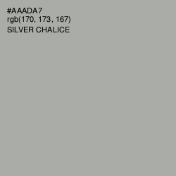 #AAADA7 - Silver Chalice Color Image