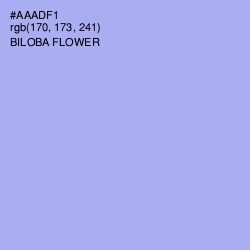 #AAADF1 - Biloba Flower Color Image