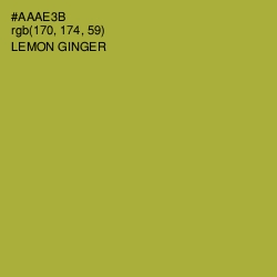 #AAAE3B - Lemon Ginger Color Image