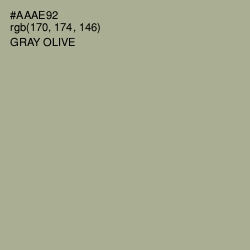 #AAAE92 - Gray Olive Color Image