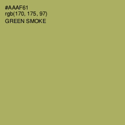 #AAAF61 - Green Smoke Color Image