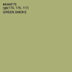 #AAAF75 - Green Smoke Color Image