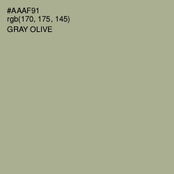 #AAAF91 - Gray Olive Color Image