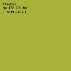#AAB038 - Lemon Ginger Color Image