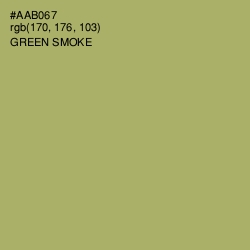 #AAB067 - Green Smoke Color Image