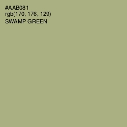 #AAB081 - Swamp Green Color Image