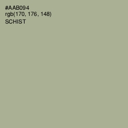 #AAB094 - Schist Color Image