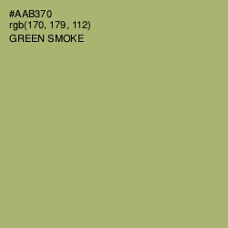 #AAB370 - Green Smoke Color Image
