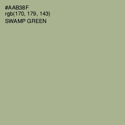 #AAB38F - Swamp Green Color Image