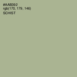 #AAB392 - Schist Color Image