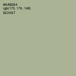 #AAB394 - Schist Color Image