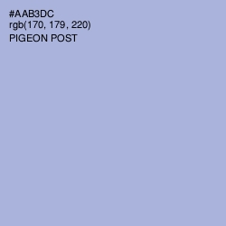 #AAB3DC - Pigeon Post Color Image