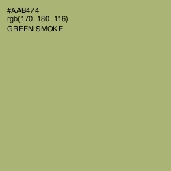 #AAB474 - Green Smoke Color Image