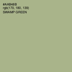 #AAB48B - Swamp Green Color Image