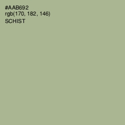 #AAB692 - Schist Color Image