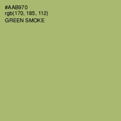 #AAB970 - Green Smoke Color Image